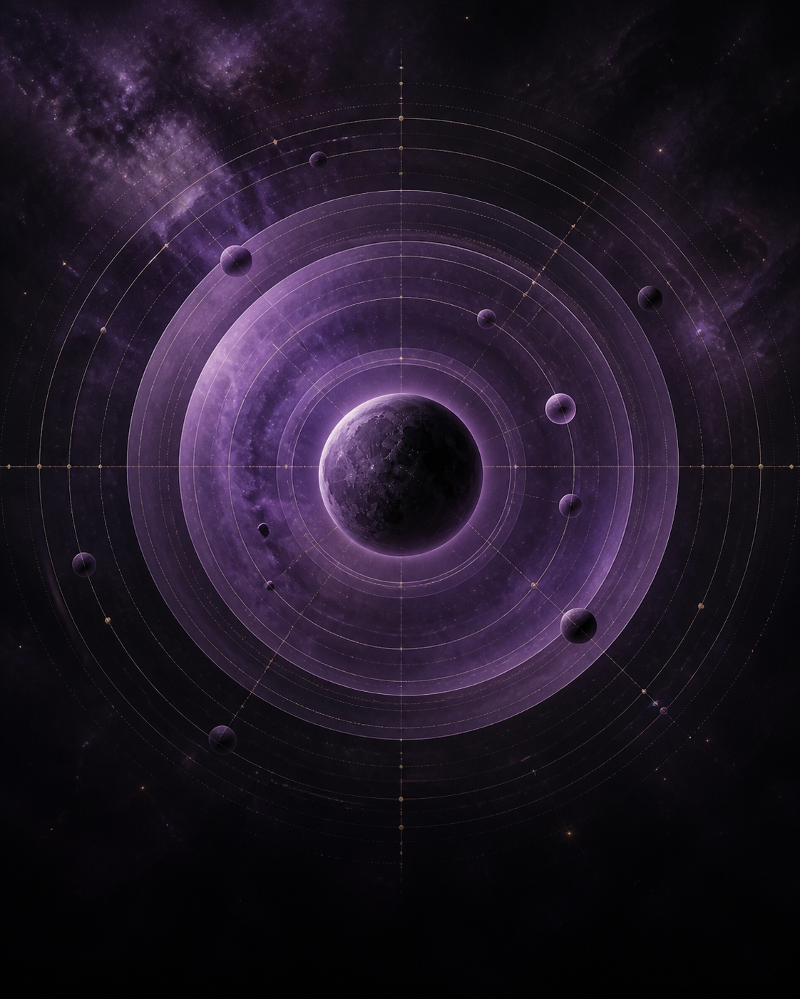 Orbital circles artwork from the Cosmic Meta Circles collection