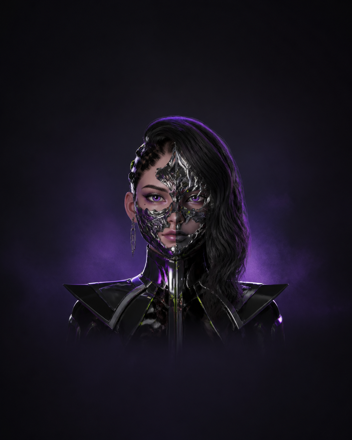 A cybernetic War Chick from the Cosmic Meta War Chicks collection